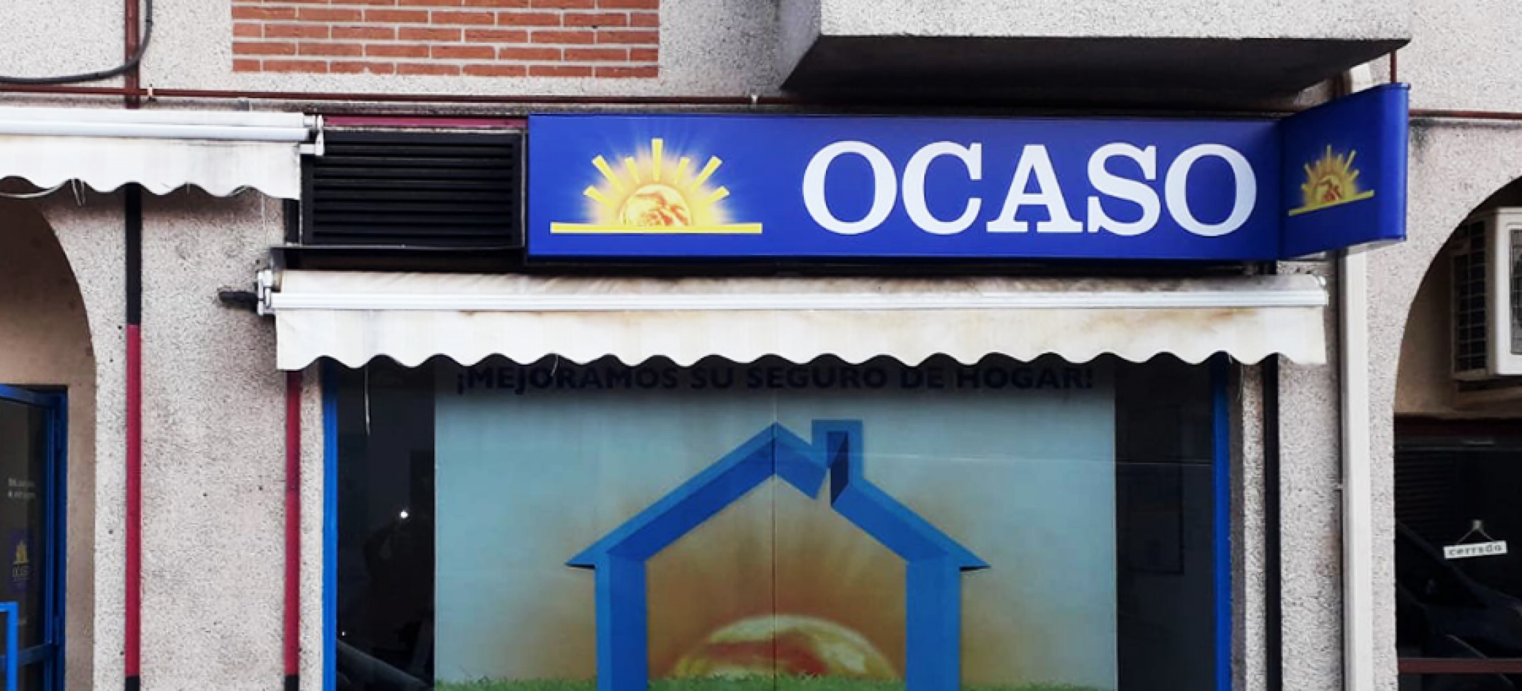 Rotulación Corporativa Exterior, Ocaso Seguros, Mejorada del Campo